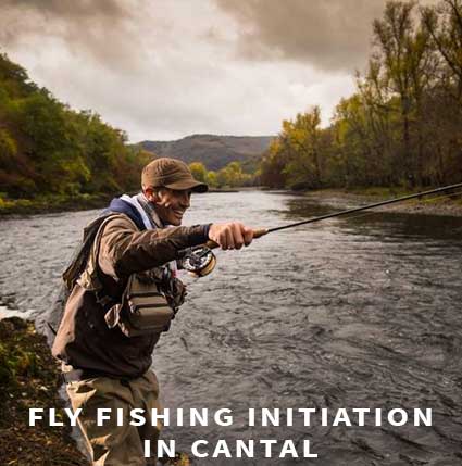 Fly fishing initiation in Cantal